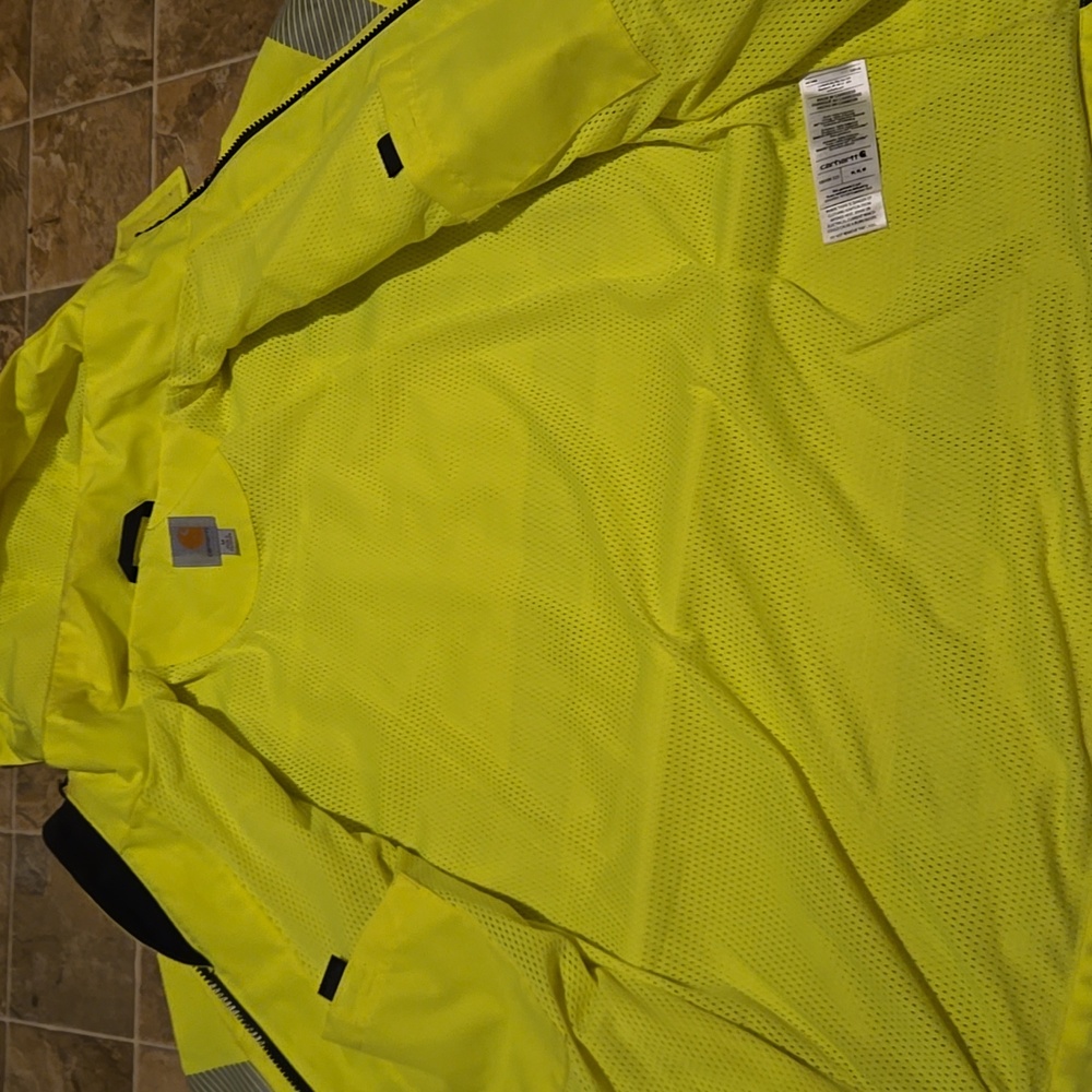 Carhartt Men's High-Visibility Waterproof Class 3 Sherwood Jacket Size M - Picture 5 of 13